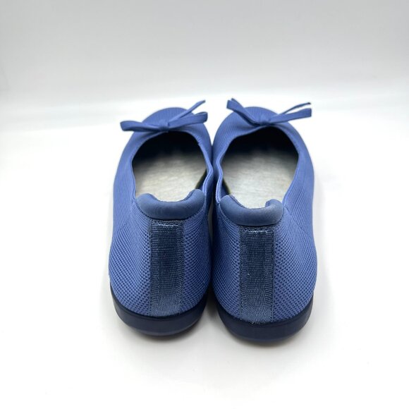 Clarks Womens Size 10 10M Blue Knit Slip On Ballet Flats Comfort Shoes - Picture 7 of 13